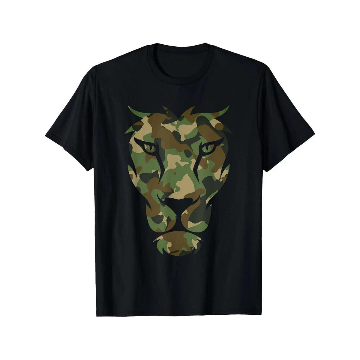 2026 New Arrival Camouflage Lion Head T-Shirt | Dad Gift Casual Tee Menswear Top Man Tshirt Streetwear Tropical Crewneck Shortsleeve