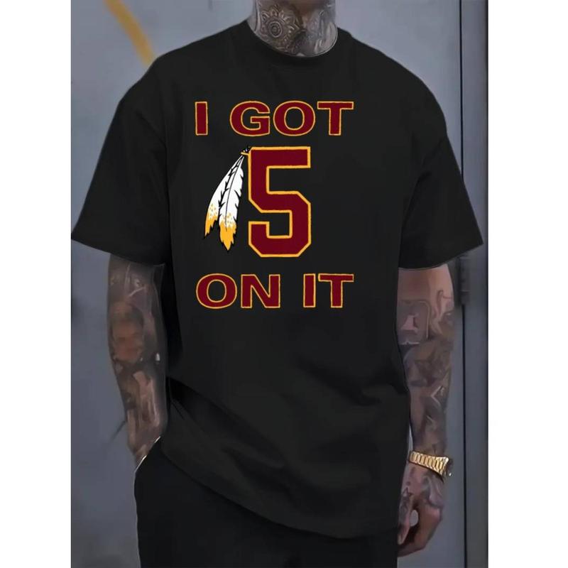 Men's Washington Football Team Graphic Tee Comfortable Cotton Short Sleeve Round Neck Casual Shirt For Sports And Everyday Wear