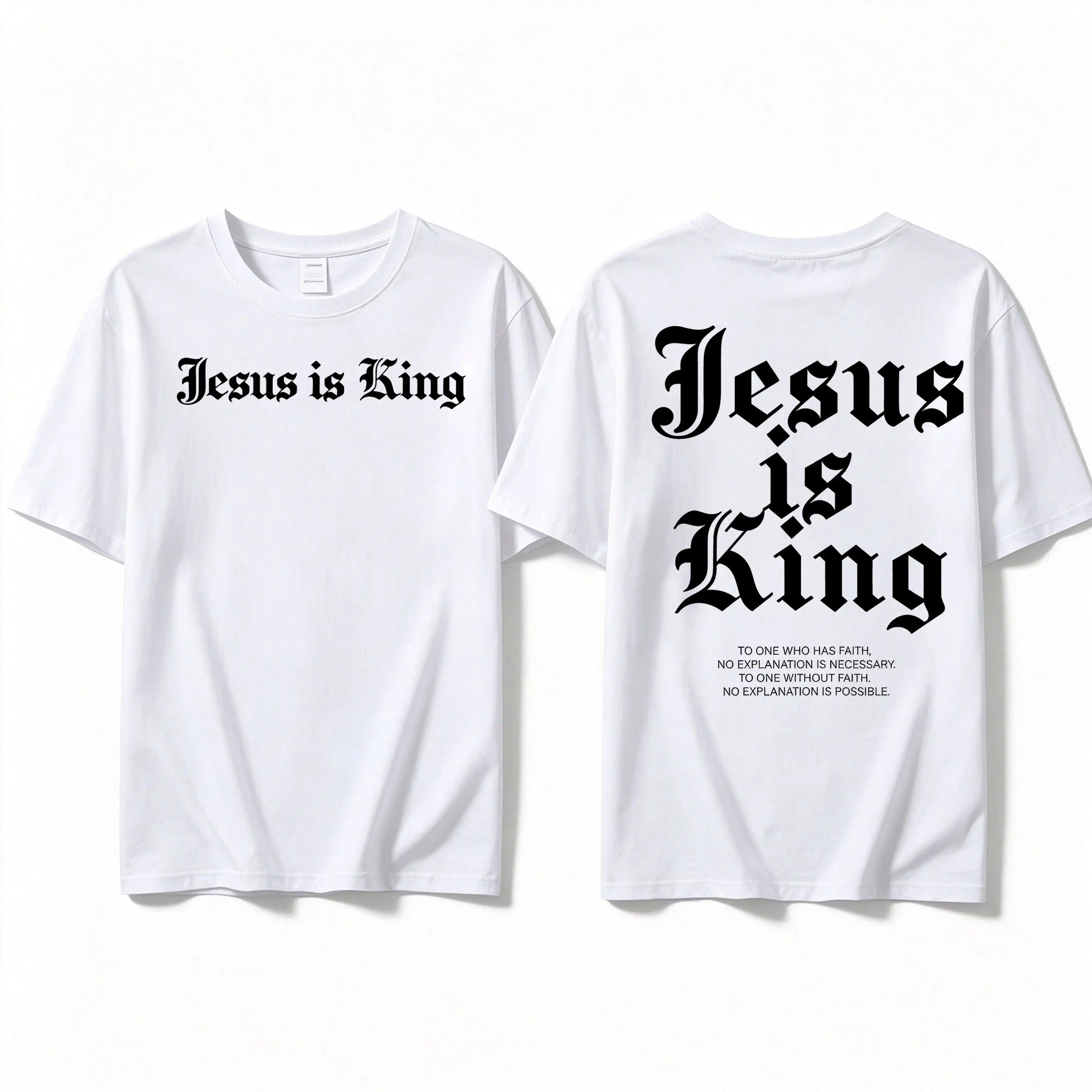 Jesus Is King Retro -Men's Casual Round Neck Short Sleeve Shirt, Perfect Choice For Summer Outing.