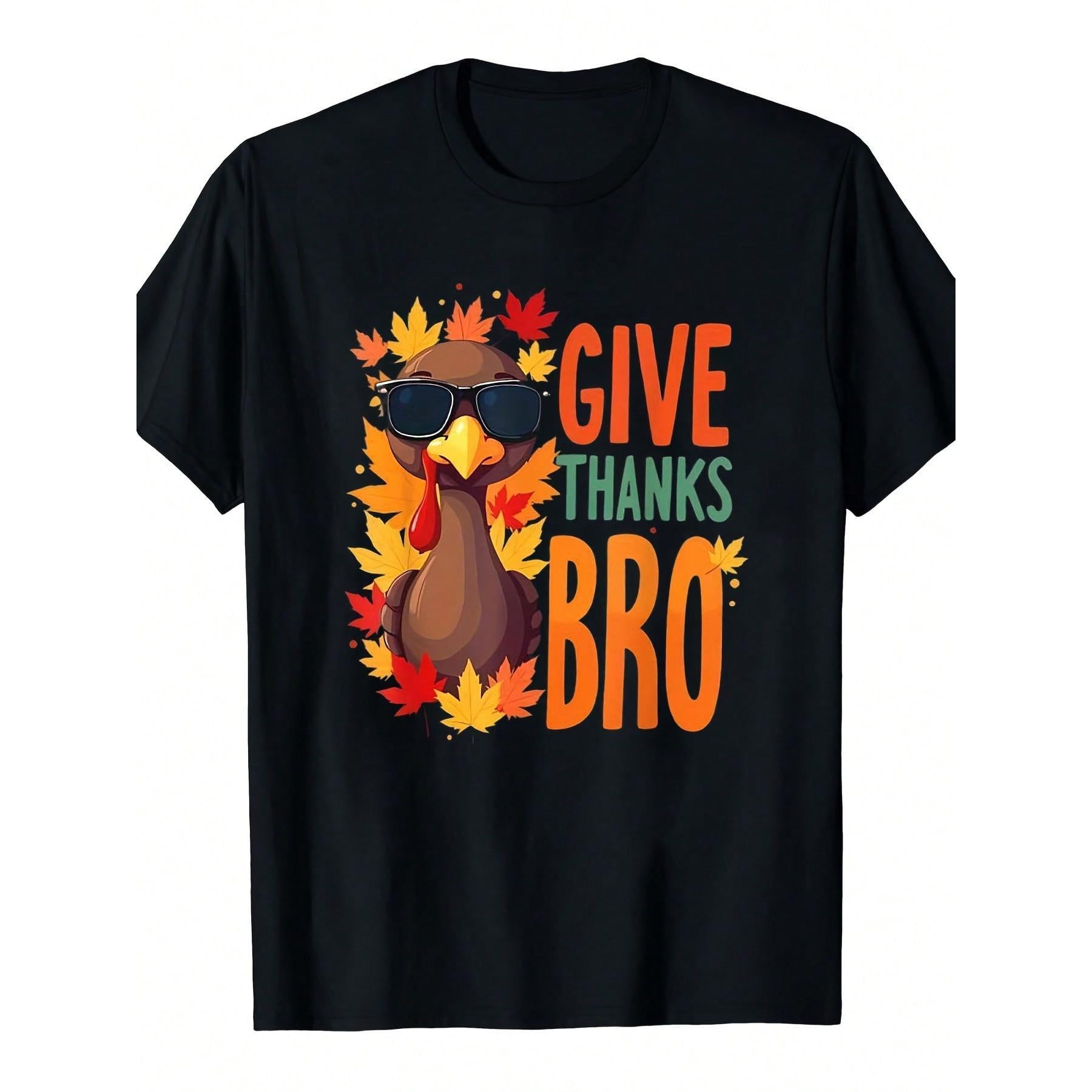 Thanksgiving Turkey Cartoon Graphic T-Shirt