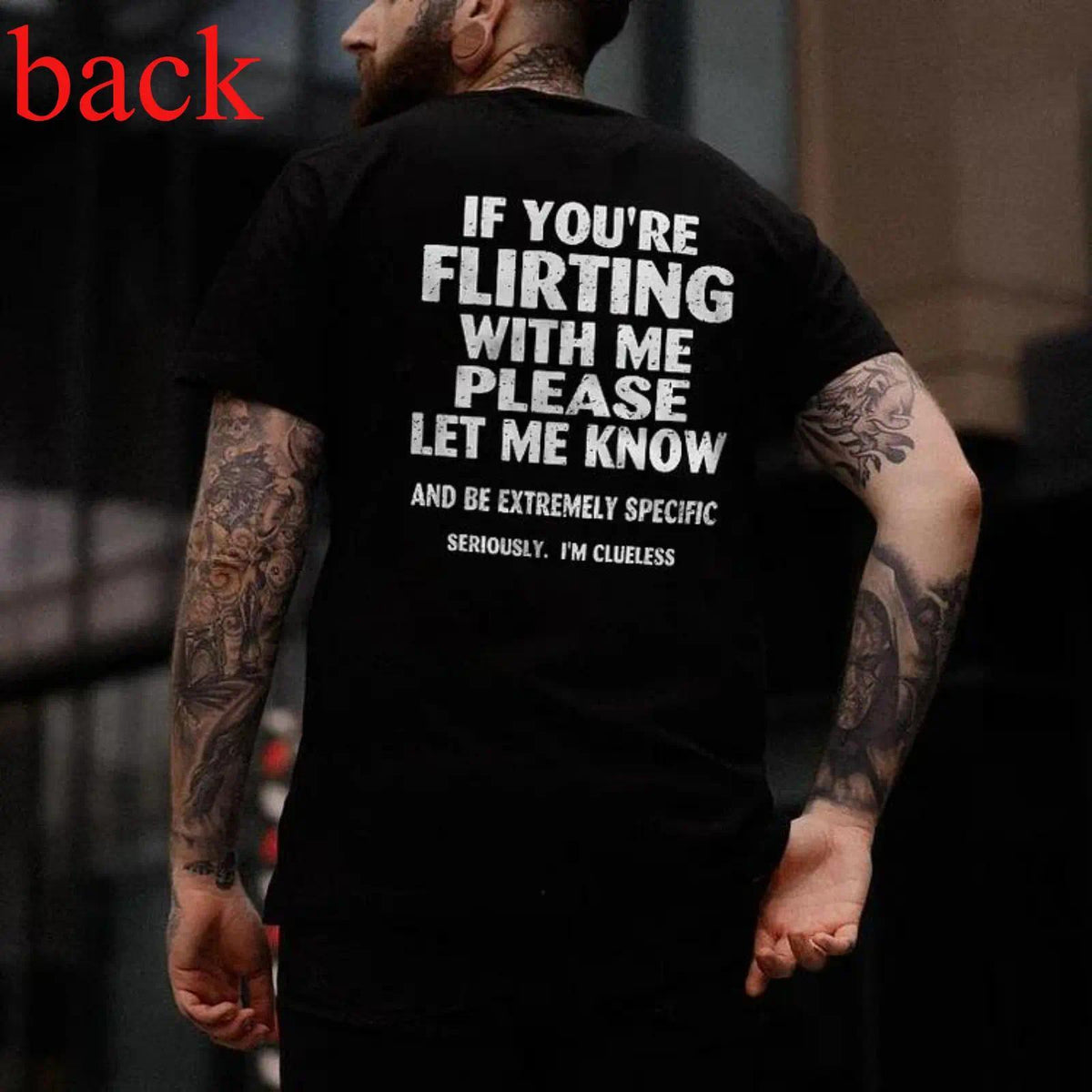 If You're Flirting With Me Please Let Me Know T-shirt, Basic Tee, Basic Cotton Crewneck. Classic Fabric Streetwear Prints