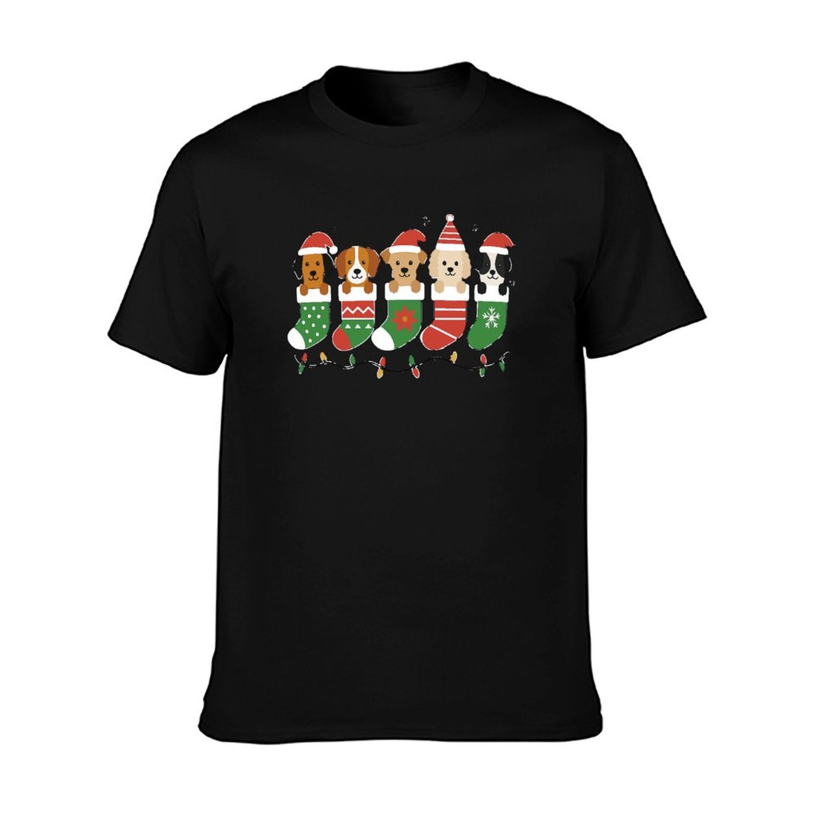 Graphic tee [cute dogs in socks] funny t-shirt Unisex gift idea holiday vibe Xmas gift