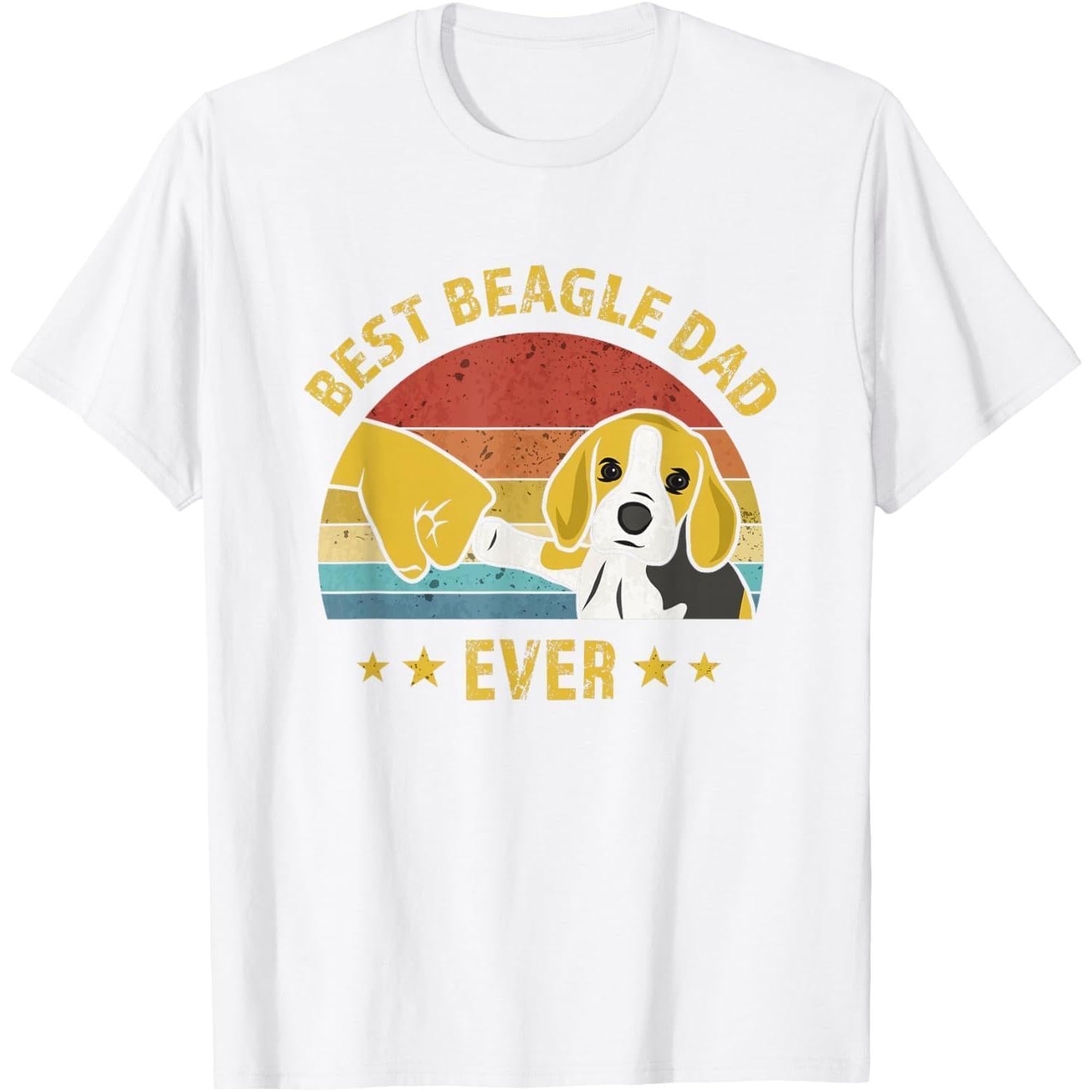 Cute Best Beagle Dad Ever Vintage T-Shirt
