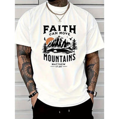 Faith Can Move Mountains Inspirational T-Shirt
