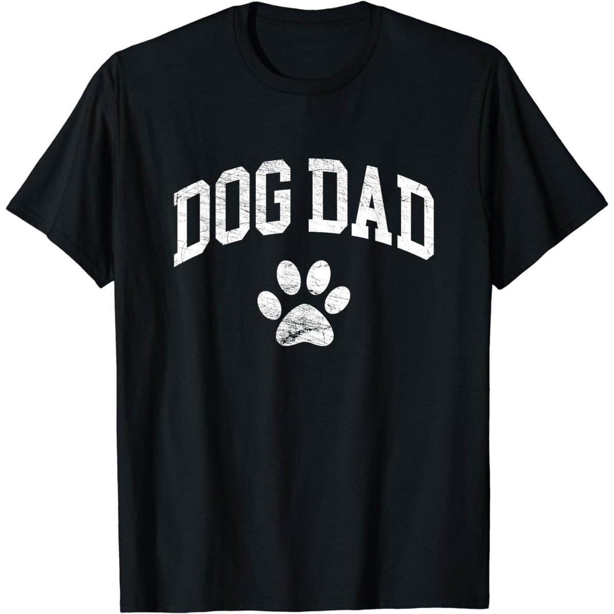 Stylish Dog Dad Bold Paw Print T-Shirt