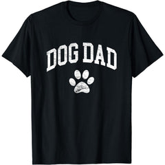 Stylish Dog Dad Bold Paw Print T-Shirt
