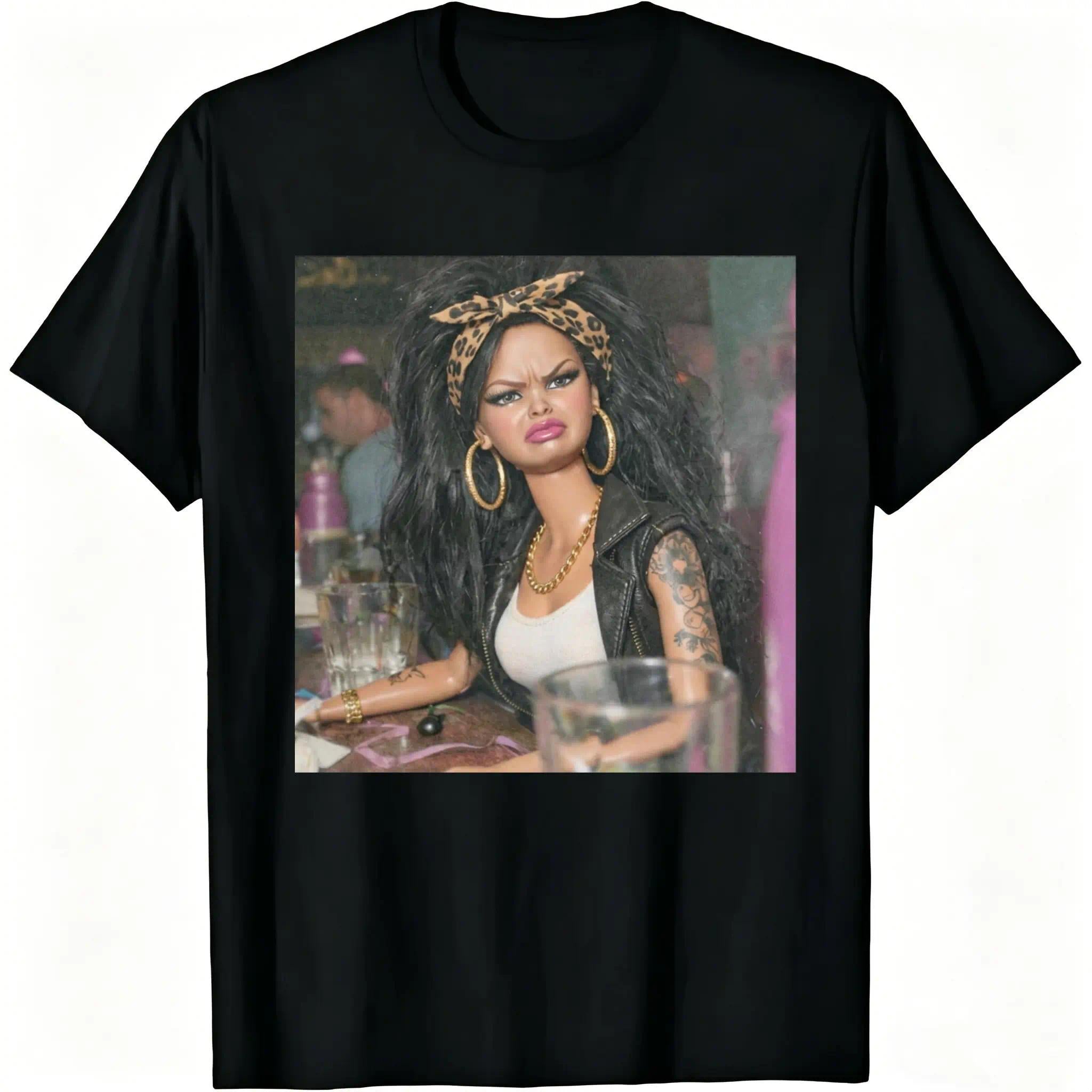 Funny Doll Face Party Meme T-Shirt Creepy Cute Aesthetic Graphic Tee, Unisex Comfort Fit Top