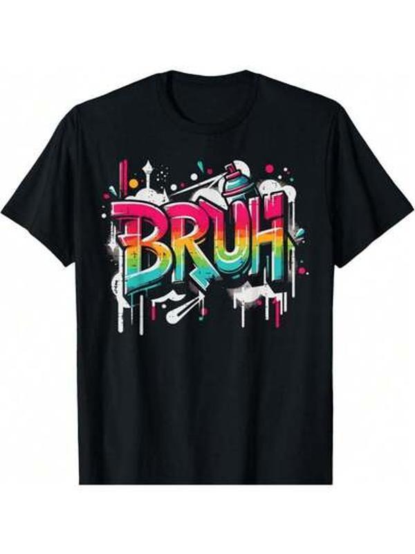 Bruh Graffiti Funny Saying Street Art Meme Mens T-Shirt