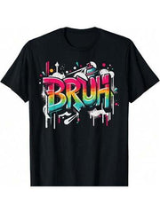 Bruh Graffiti Funny Saying Street Art Meme Mens T-Shirt