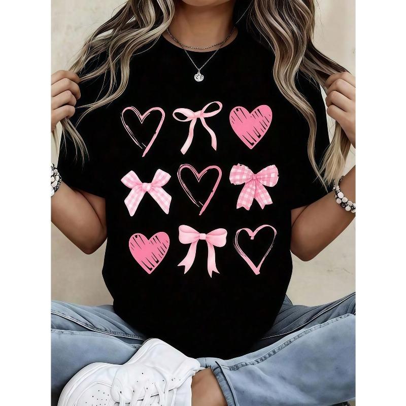 Women Clothes Beach Postcard Print Cream TShirt, Cute Casual Crew Neck Summer Top, Women's Basic Tee