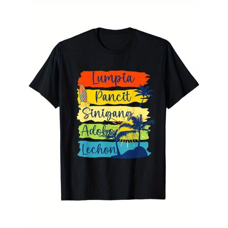 Lumpia Pancit Sinigang Adobo Lechon Print T-shirt