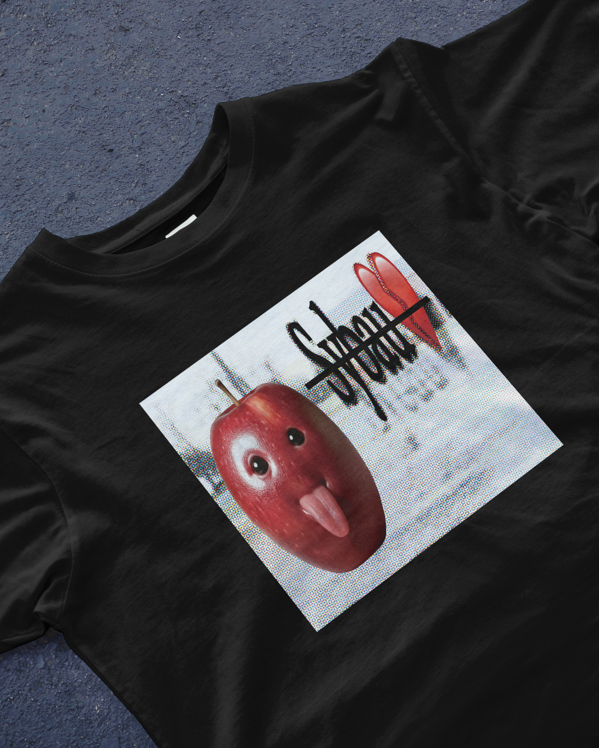 DIYANYONE Original Surreal T-Shirt: SYBAU Broken Heart Apple Meme