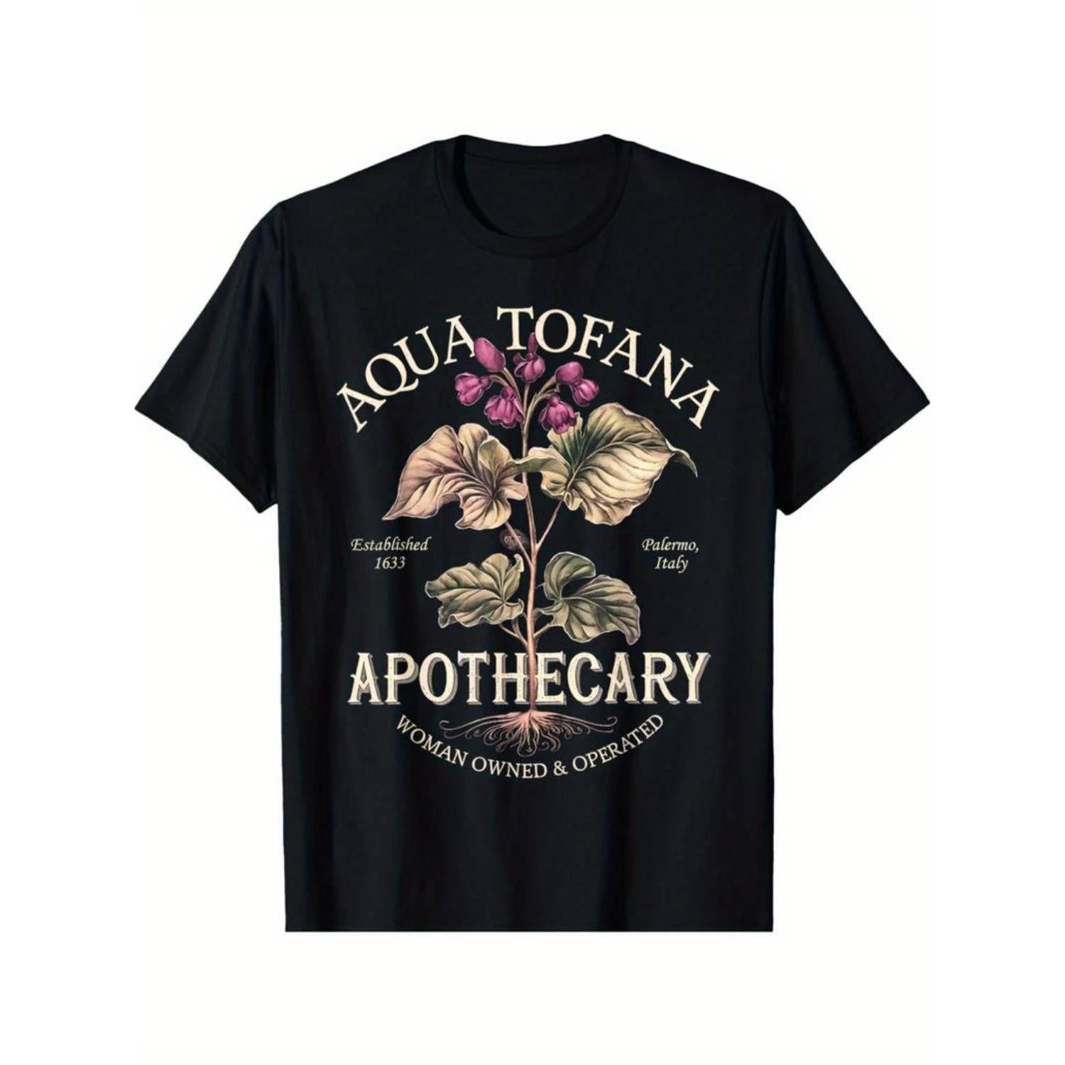 [Gentle] Aqua Tofana Vintage Design Men's 100% Cotton T-Shirt