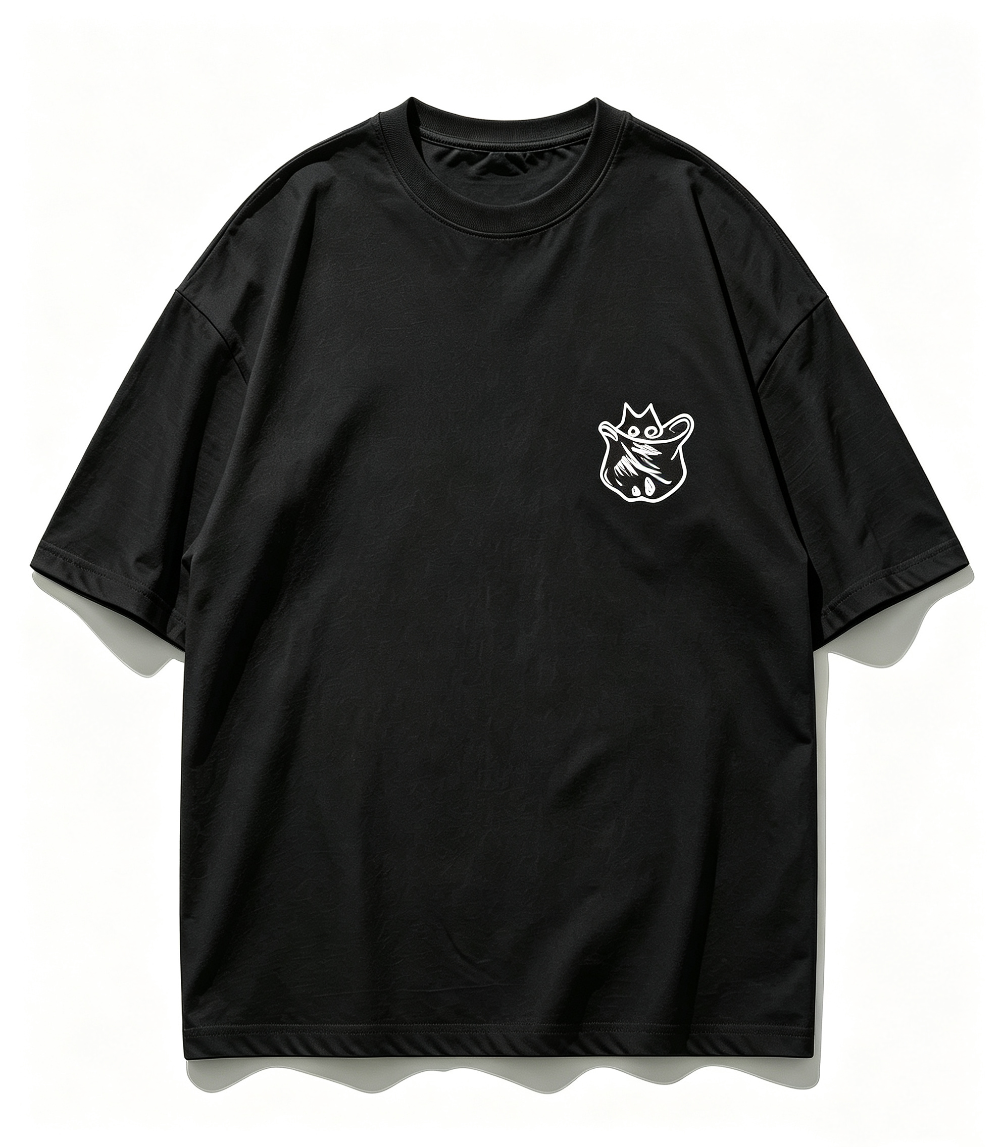 Unisex Pocket Cat Graphic T‑Shirt, Cute But Wild Street Doodle Back Print, Japanese Style Casual Crew Neck Short Sleeve Tee for Men Women