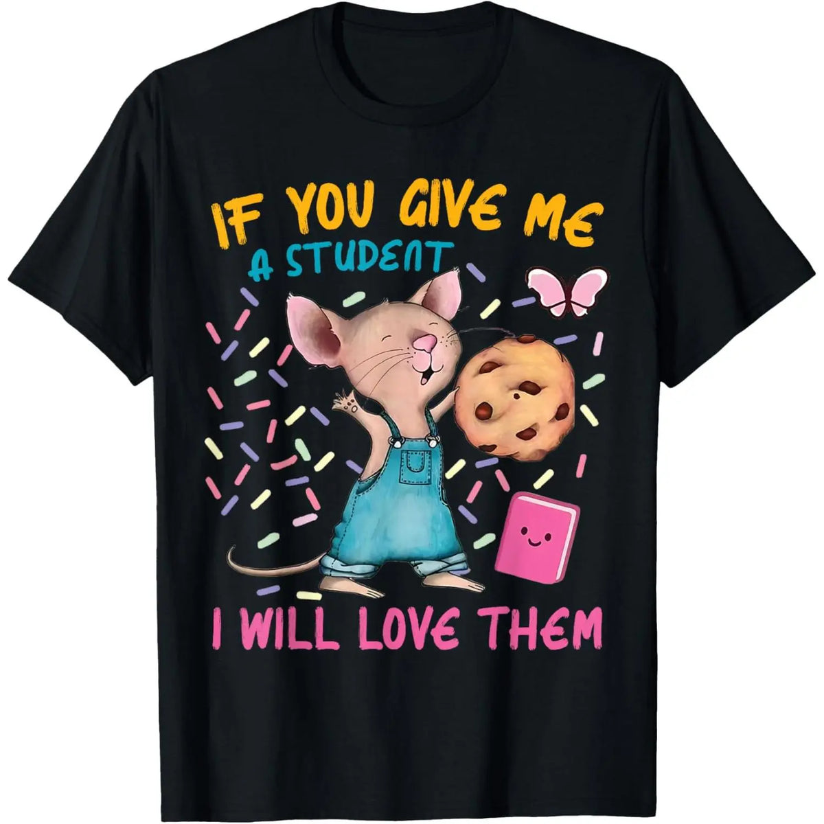 Mouse Teacher Graphic Sports Top - Light, Breathable, Soft, Casual Short-Sleeve T-Shirt for Teachers Who Love Their Students