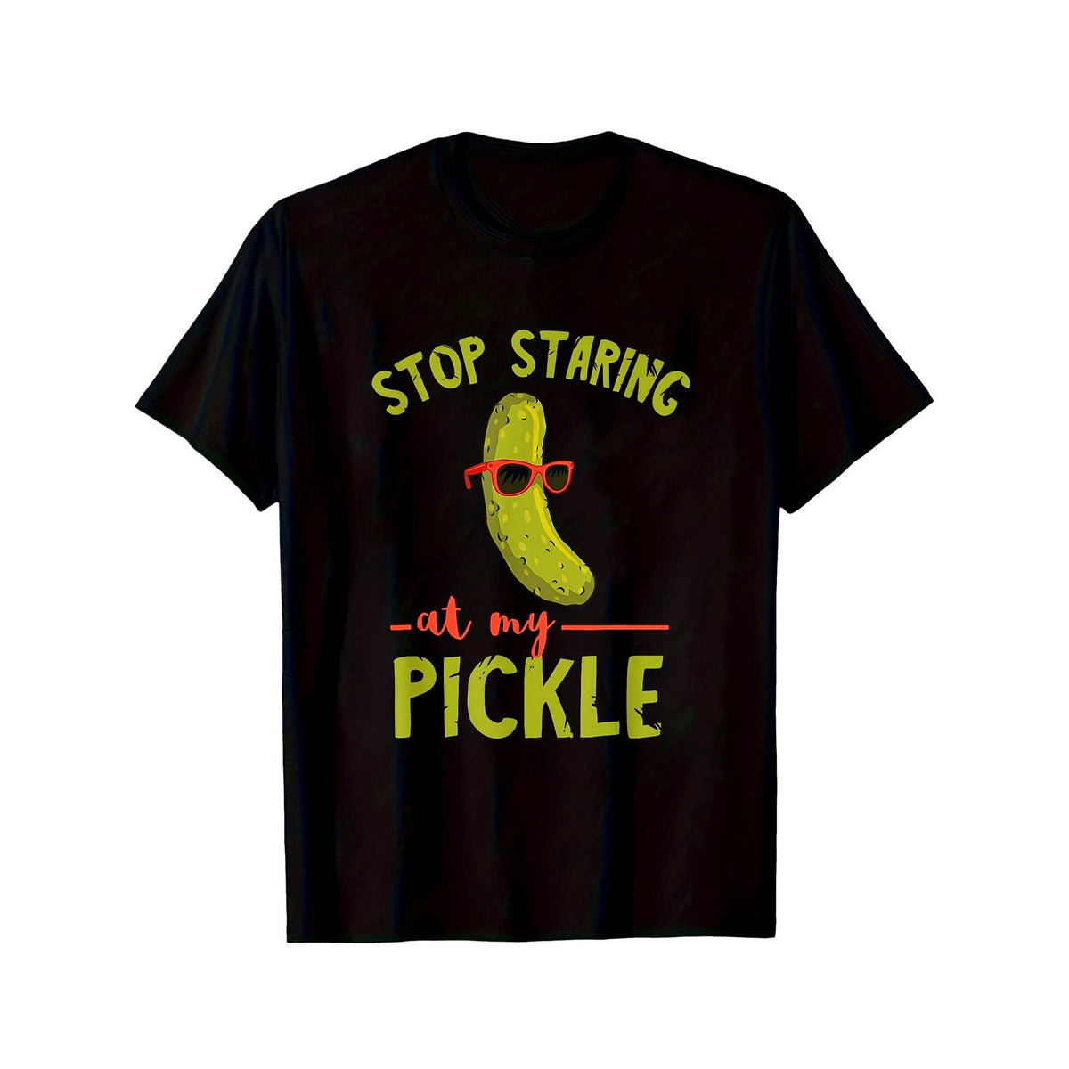 Men's Unique Pickle Pattern Round Neck T-Shirt - Single-Piece Casual Wear All Year Round - Perfect Gift