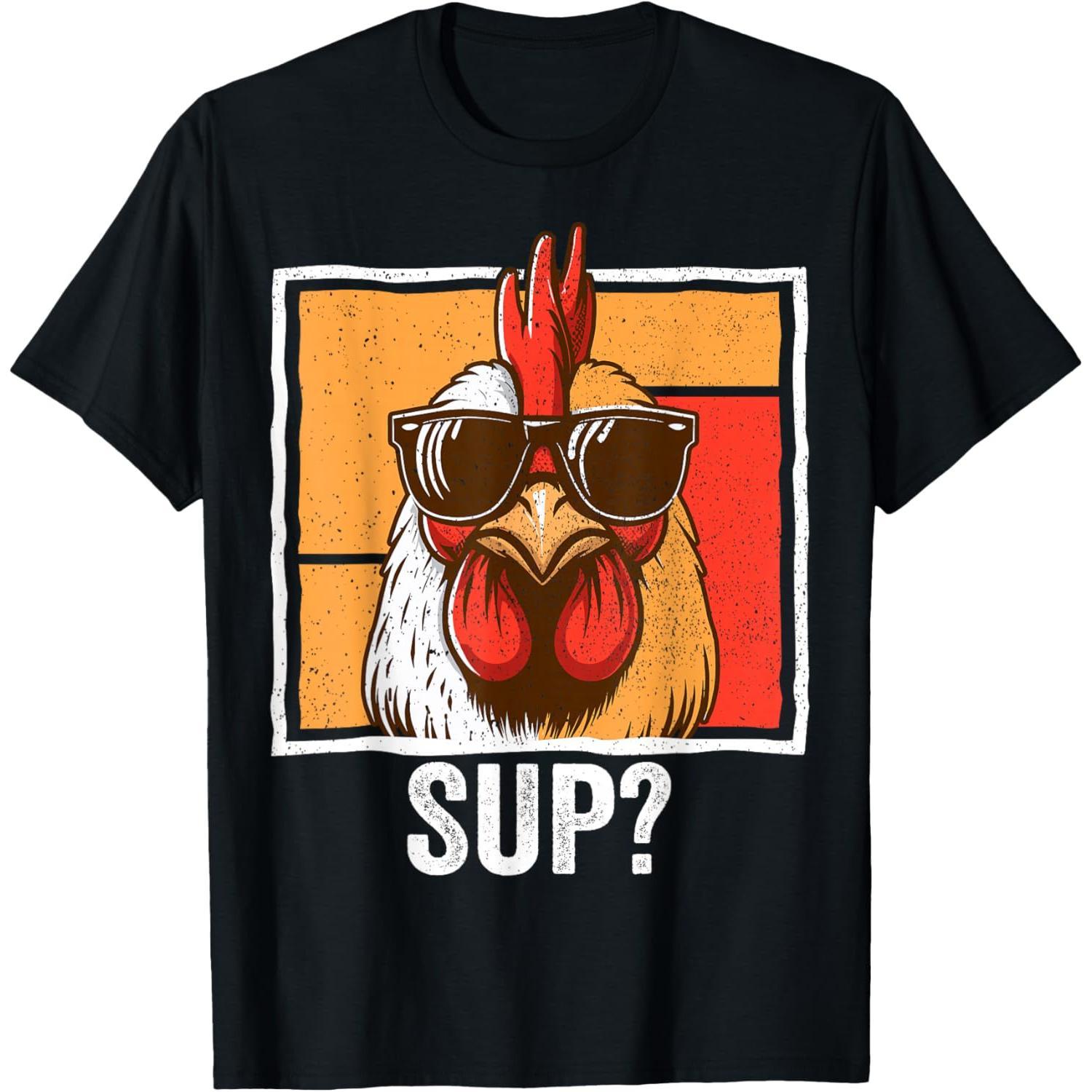 Chicken Sunglasses Funny T-Shirt