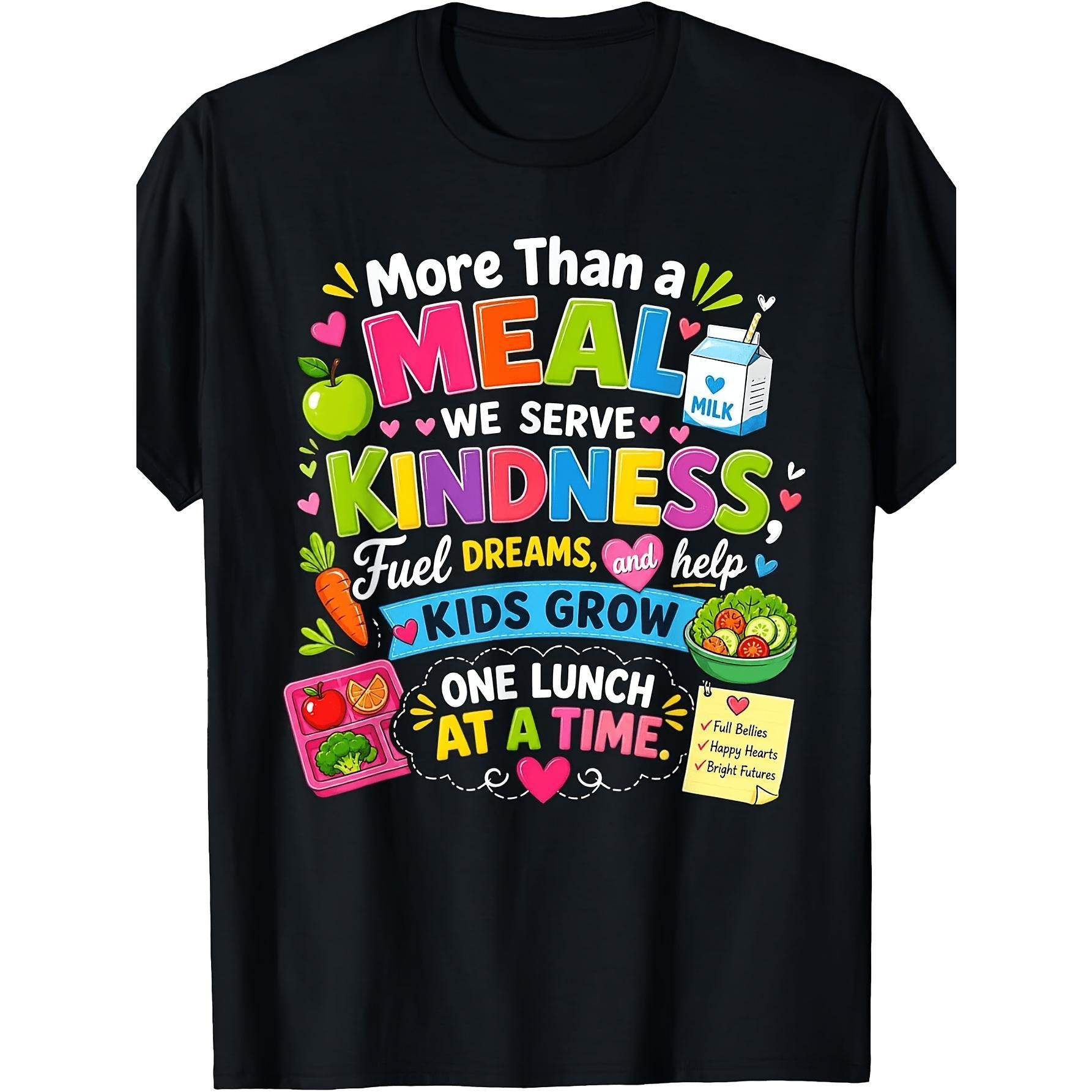 More Than a Meal Funny Lunch Lady School Cafeteria Crew T-Shirt Retro Fueling Minds One Lunch at a Time Food Service Worker Gift Unisex Soft Cotton Crew Neck