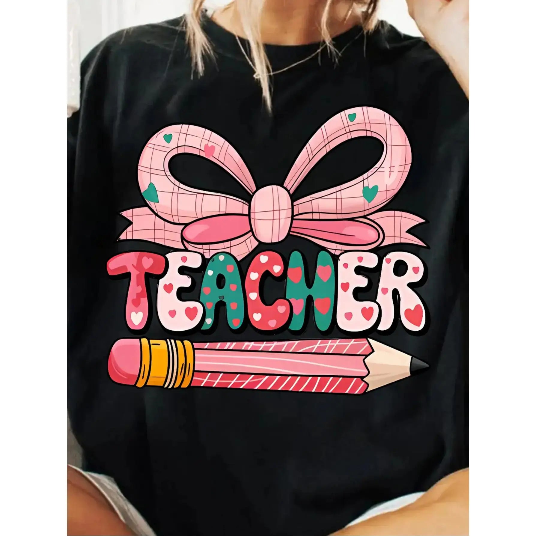 Women's Cute Teacher Appreciation Short-Sleeve Pullover Tee