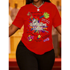 Illumination Station VBS 2026 Bible School Christian Lights T-Shirt Women's Summer Clothing