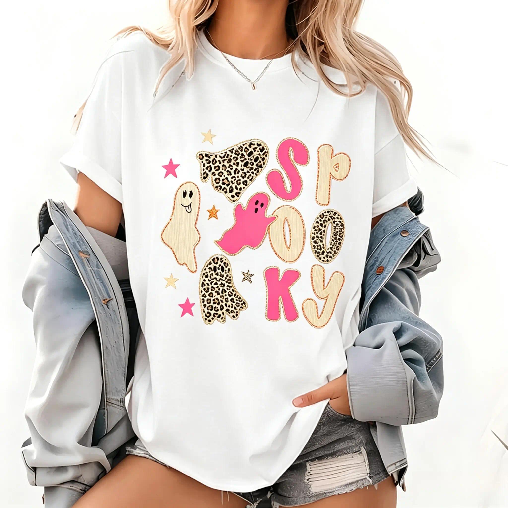 Spooky Ghost Shirt | Halloween Ghost Tee | Spooky Cheetah Tee | Ghost Shirt | Fall Reading Shirt | Cute Halloween Tee