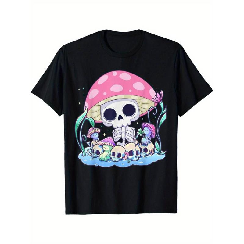 Skull Mushroom Shirt Pastel Goth Country Halloween Men's T-Shirt