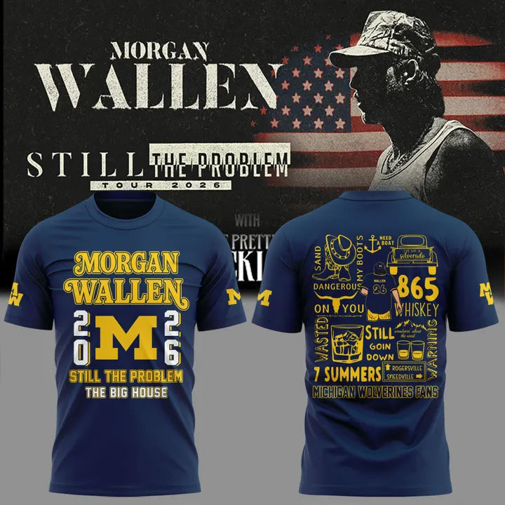 Limited Edition MW x Michigan Wolverines Football - Still The Problem Tour 2026 T-Shirt