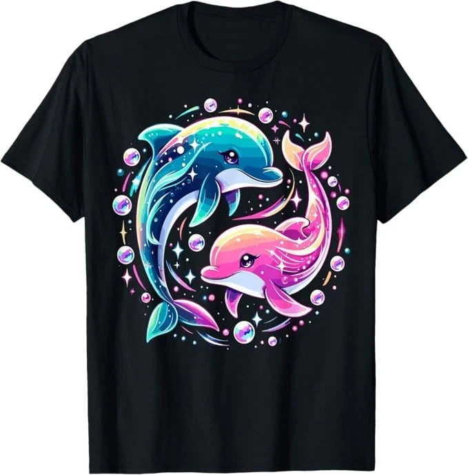 Dolphin Colorful Sea Ocean Animal Dolphin T-Shirt