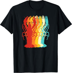 Retro Crawfish T-Shirt Novelty Cajun Crayfish T-Shirt