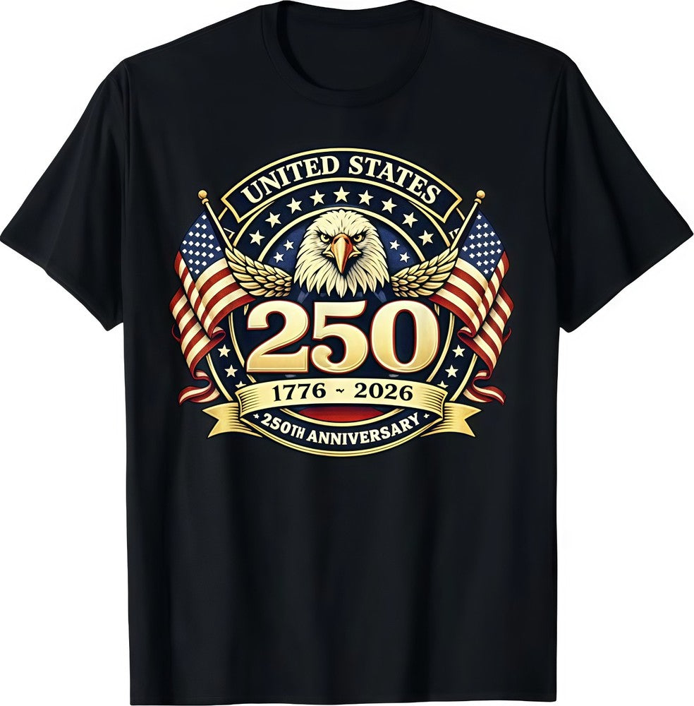 USA 250th Anniversary 250 Years Stars Stripes Patriotic Gift Unisex Tee