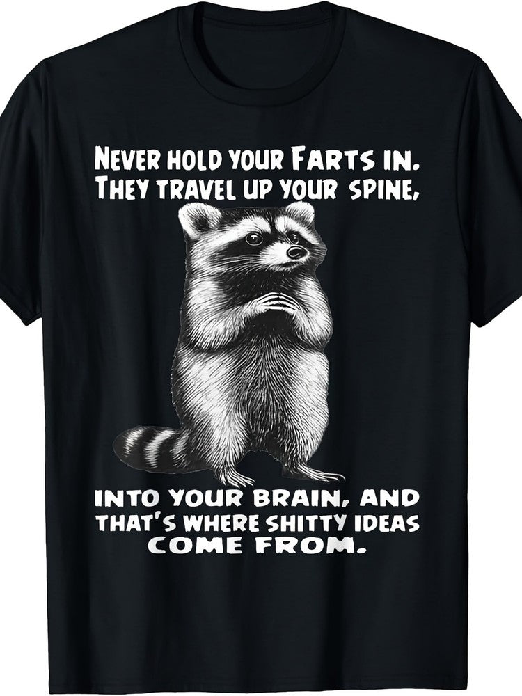 Humorous Retro Raccoon Funny Wild Animal Cute Graphic Unisex Tee