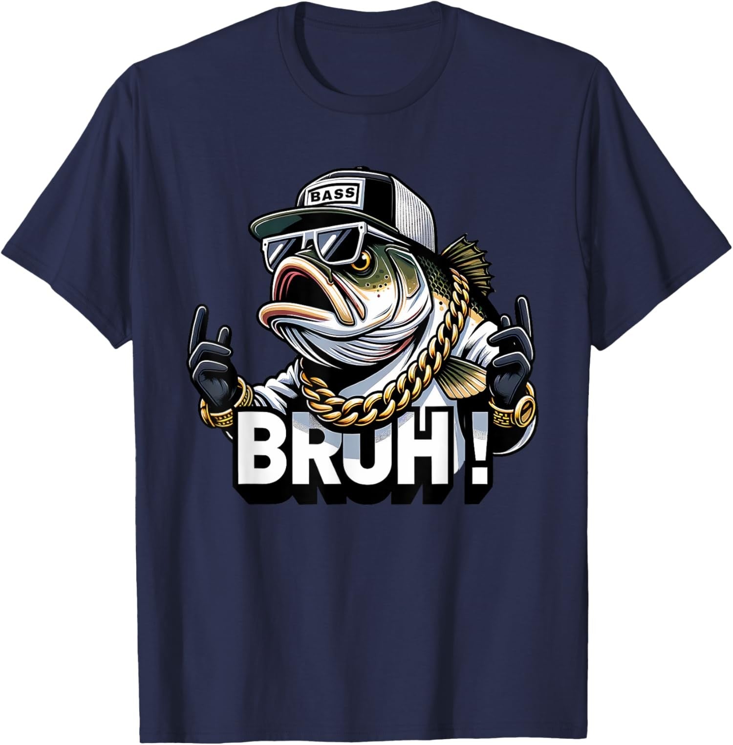 Bruh Fish Funny Fishing Day Gift Angler Friend Outdoor Sport Unisex Tee