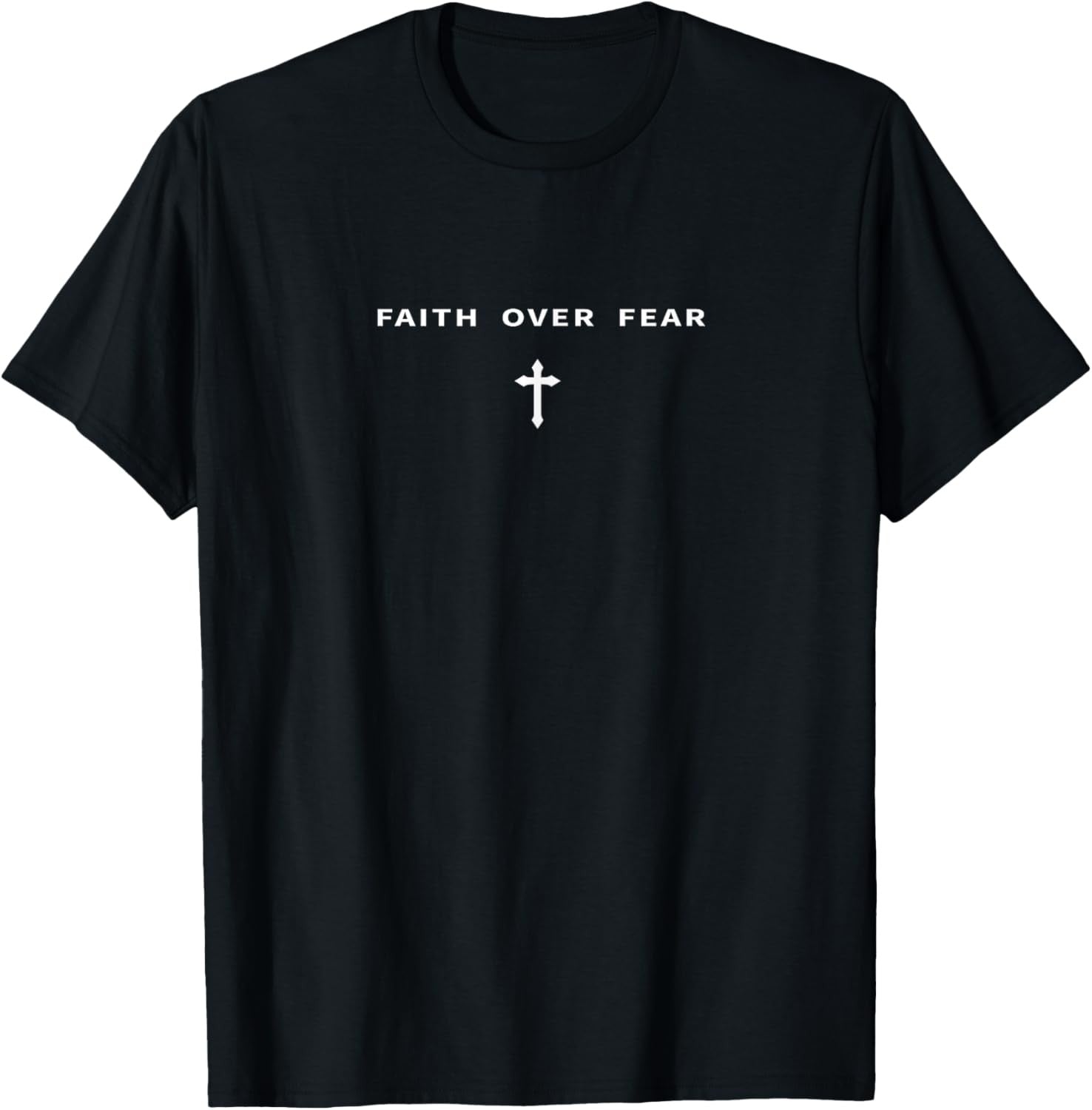 Men's "Faith Over Fear" Inspirational Graphic T-Shirt Men's Positive Mindset Motivational Casual Tee