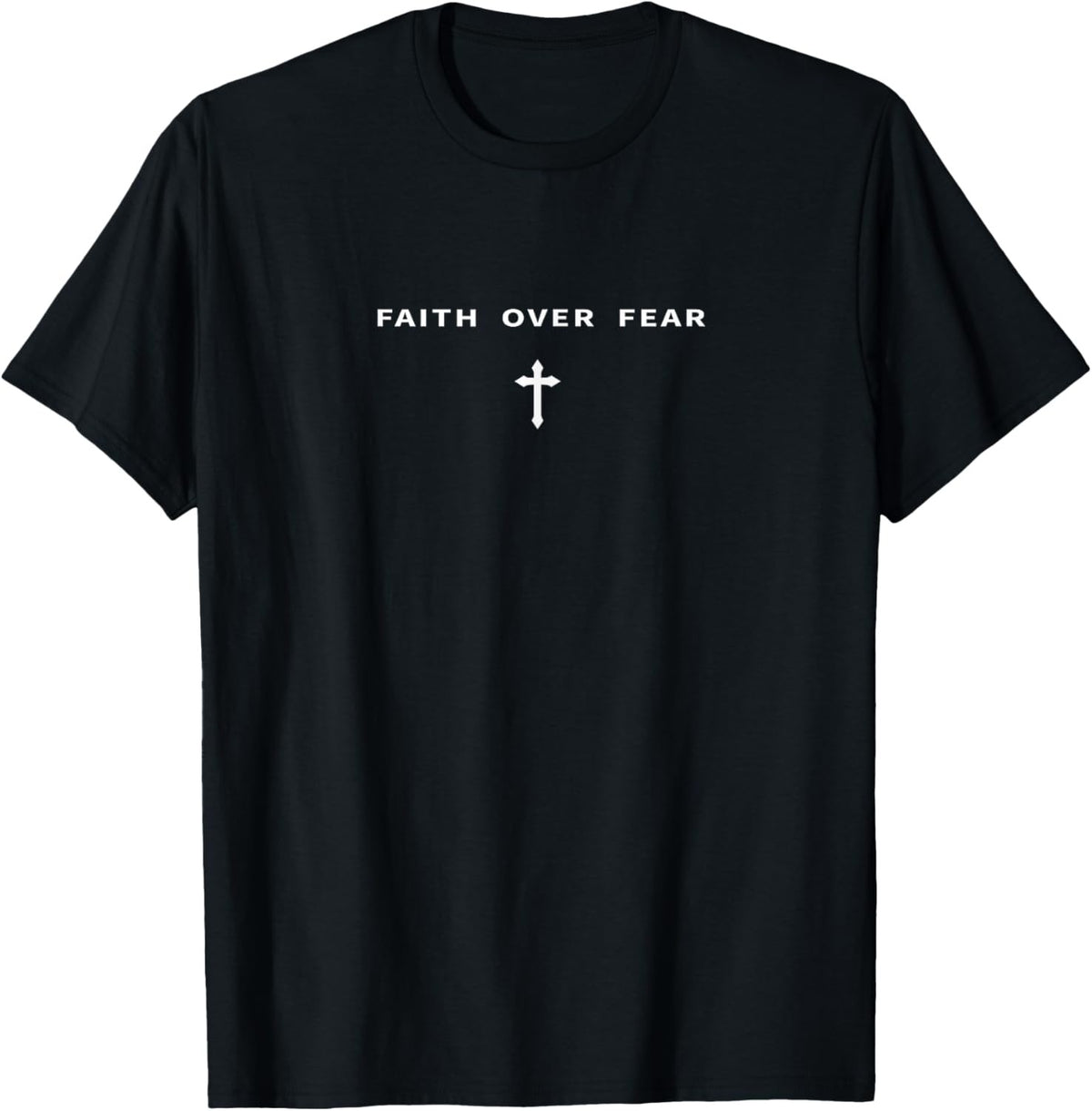 Men's "Faith Over Fear" Inspirational Graphic T-Shirt Men's Positive Mindset Motivational Casual Tee