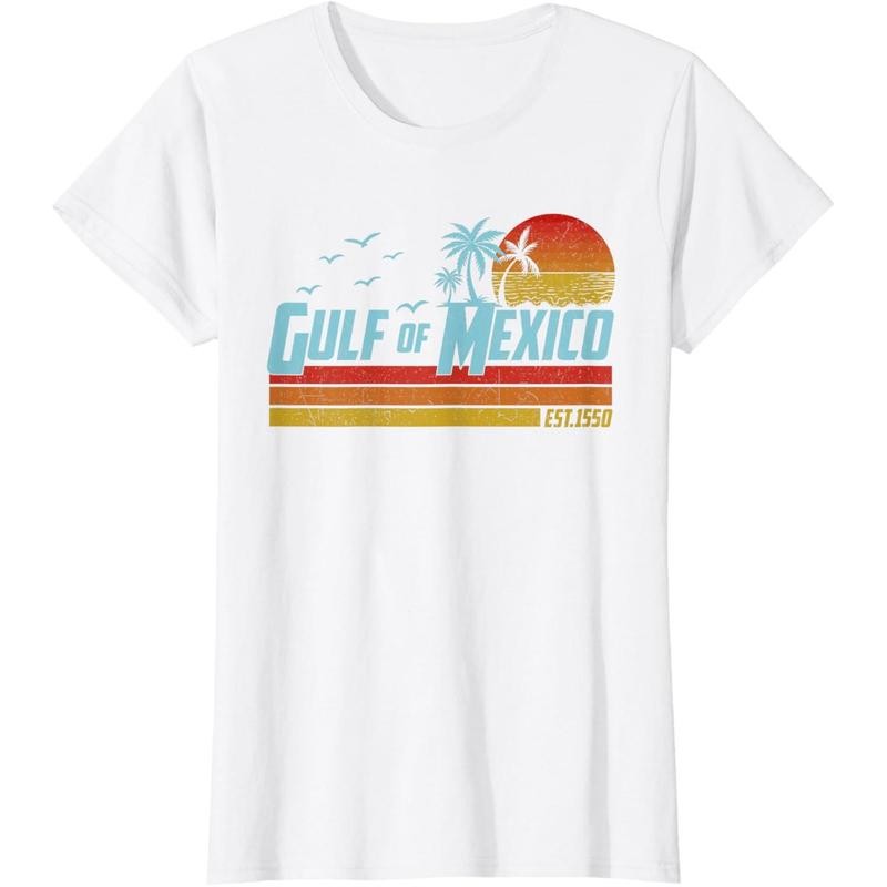 Men's Vintage Gulf of Mexico Beach Graphic T-Shirt