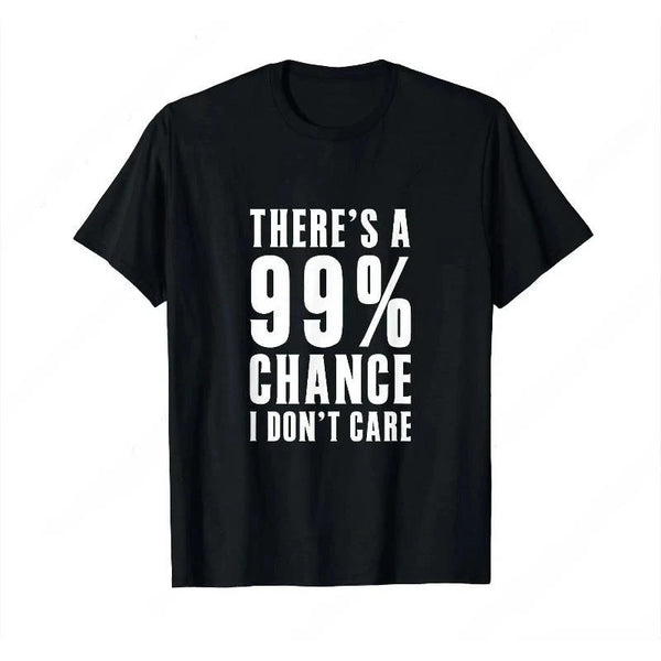 Men's Bold Attitude Quote Graphic T-Shirt Men's Humorous "Don't Care" Vibe Casual Tee