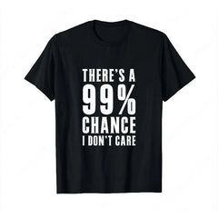 Men's Bold Attitude Quote Graphic T-Shirt Men's Humorous "Don't Care" Vibe Casual Tee