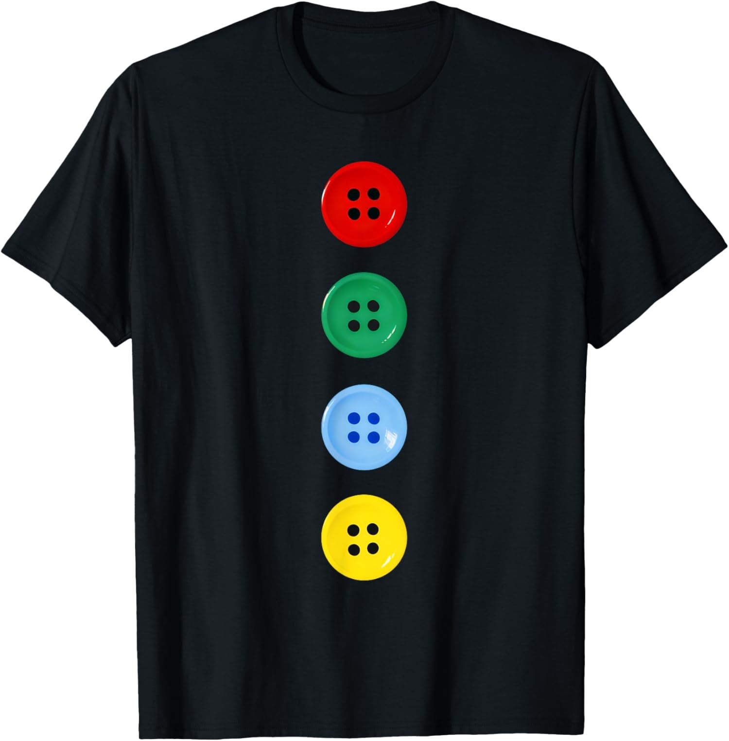 Four Groovy Buttons Cat Funny Halloween Costume Unisex T-Shirt