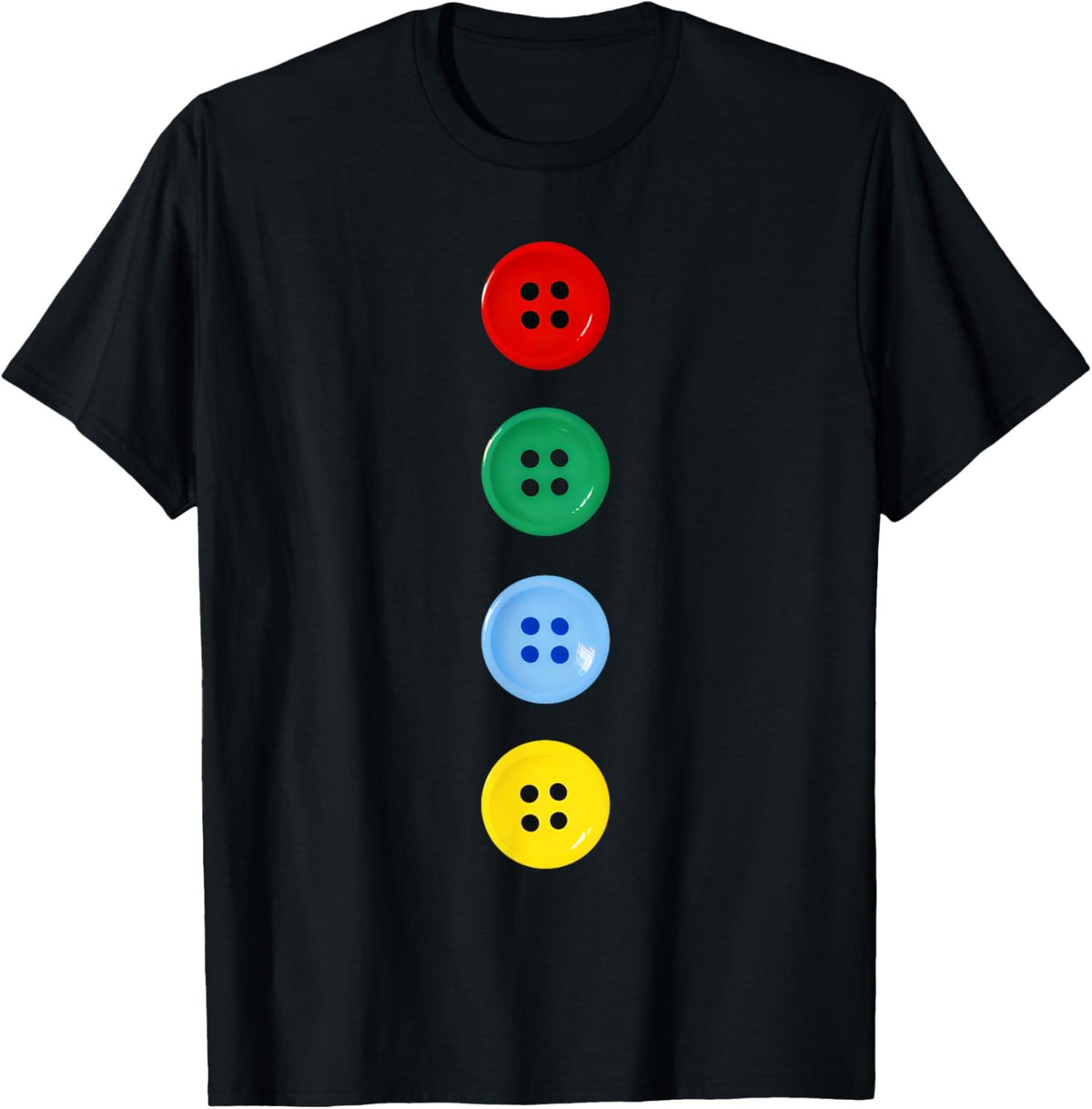 Four Groovy Buttons Cat Funny Halloween Costume Unisex T-Shirt