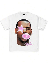 jamesbubble Gum White Streetwear Graphic Tee