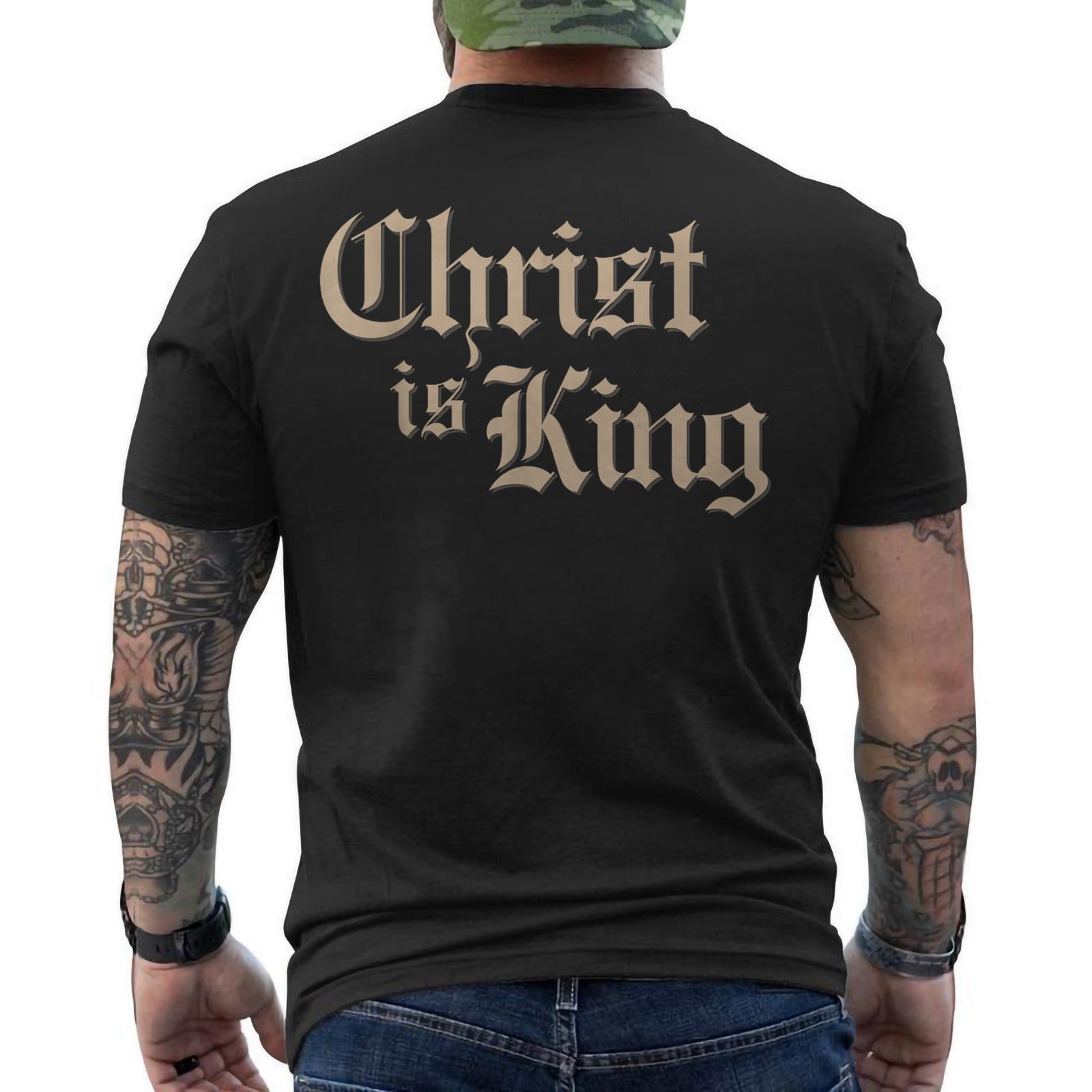 Catholic Bible Verse Pray God T-Shirt - Christ Is King Religious Tee