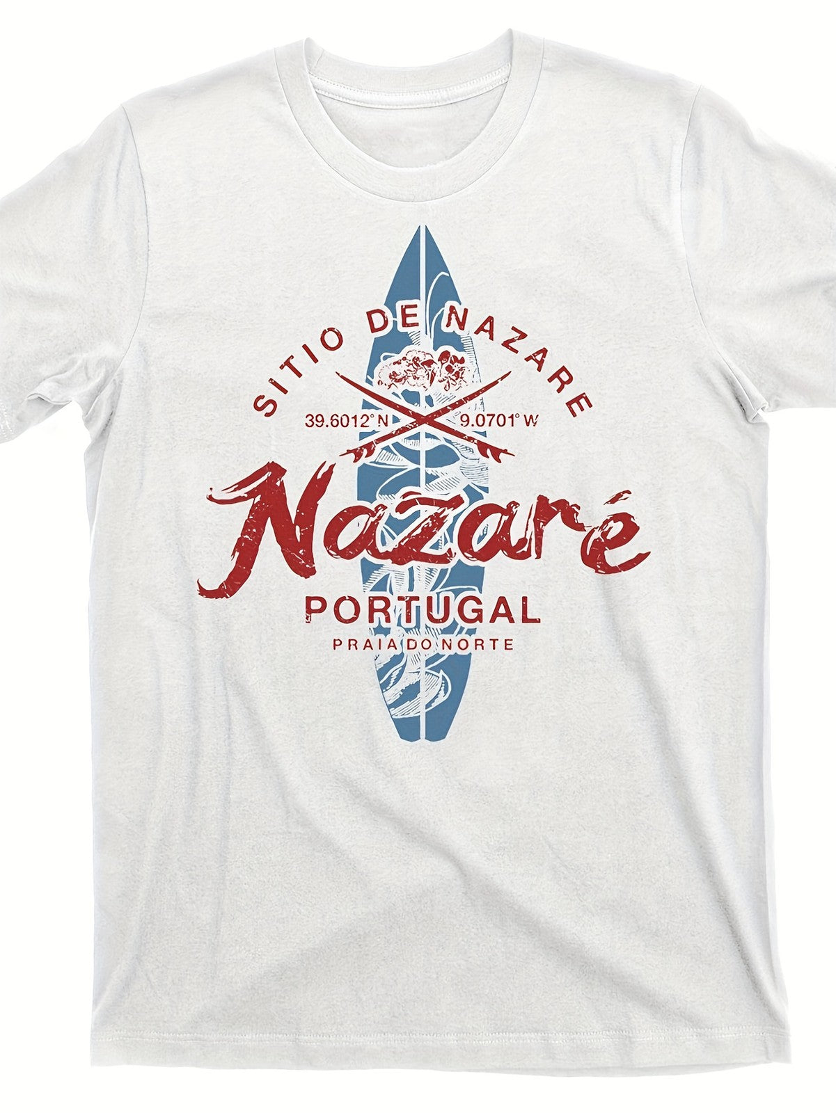 Men's Nazare Beach Surfing Destination Graphic Tee