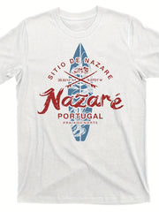 Men's Nazare Beach Surfing Destination Graphic Tee