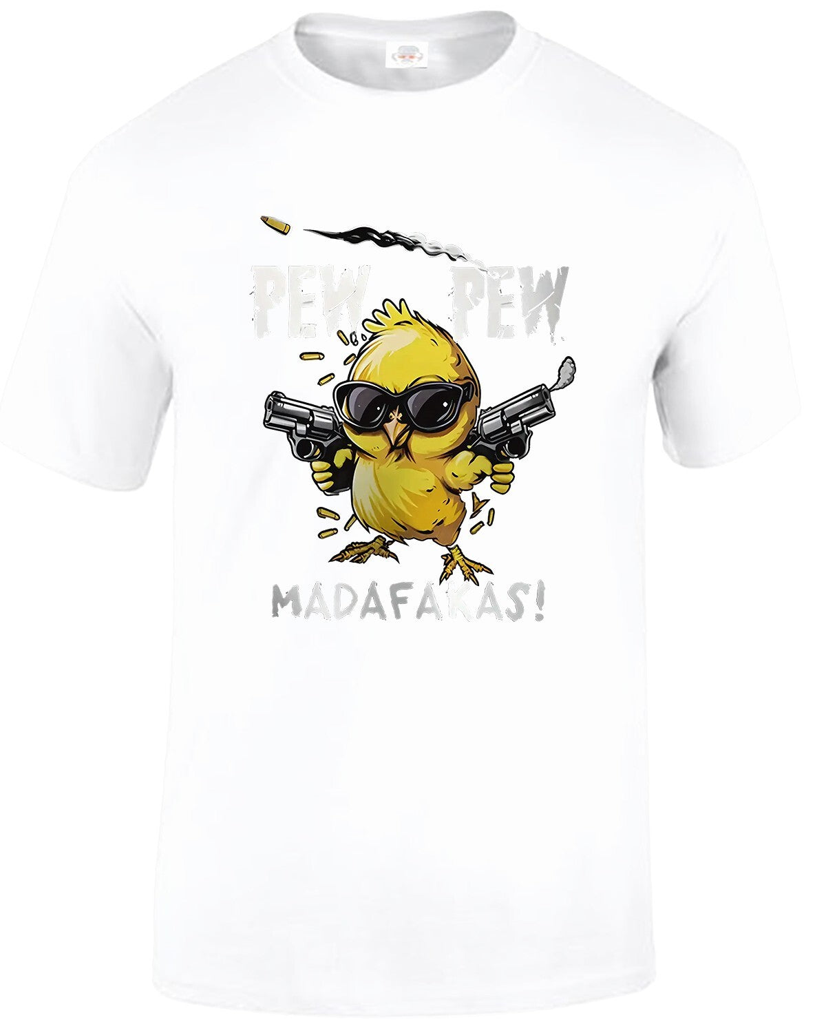 New Pew Pew Madafakas T-Shirt Crazy Duck Funny Xmas Gift Tee
