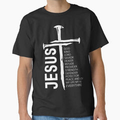 Men's Inspirational Faith Inspired Casual Tee Men's Minimalist Belief Themed Graphic Shirt