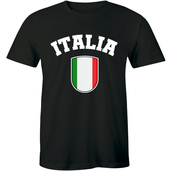 Men's Italia Flag Inspired National Pride Graphic T-Shirt Men's Italian Heritage Proud Statement Casual Tee