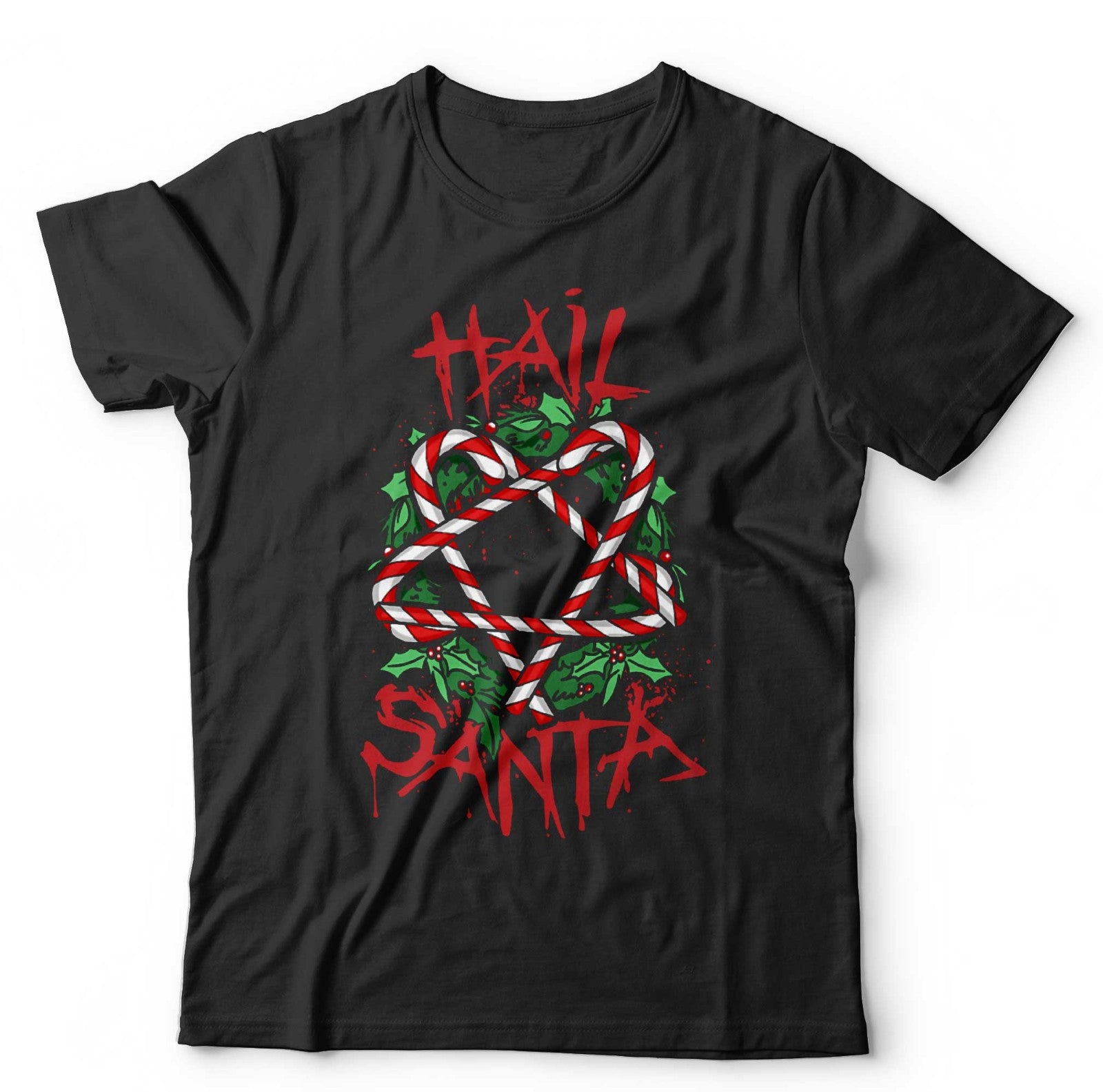 Christmas Santa T Shirt Unisex  Funny Gothic  Punk Xmas Festive