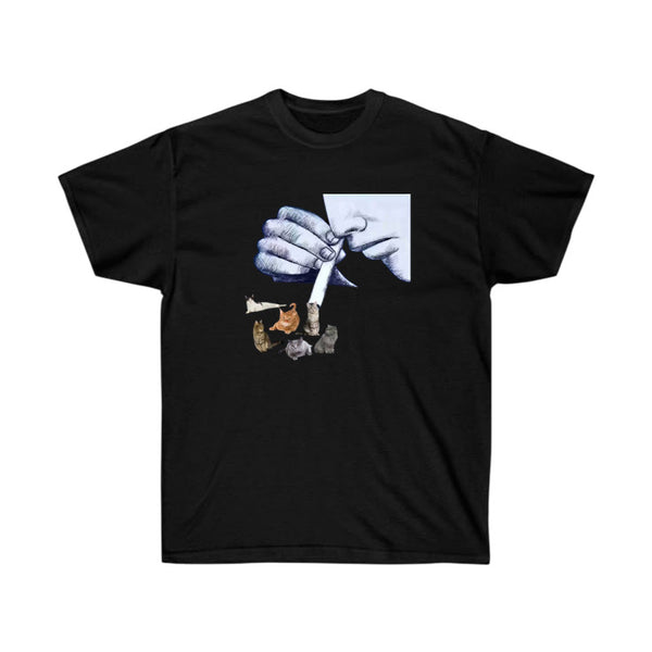 Cat Sniffing Y2K Shirt, Vintage Black Cat Tee for Men Women, Edgy Retro 90s Tee