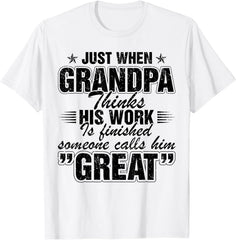 Mens Great Grandpa Saying Funny New Great Grandkid Grandfather T-Shirt