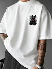Men's Dark Rabbit Graphic T Shirt Gothic Streetwear Graffiti Urban Fashion Tee
